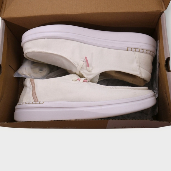 Hey Dude Wendy Rise Spark White Shoes US Women's 8 EU 39 Shimmer New With BOX - Picture 5 of 8